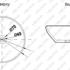 Накладная раковина melana mln-t4022-g28 (золото) в Лесном - lesnoy.mebel24.online | фото 2