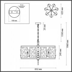 Подвесная люстра Odeon Light Elegante 4878/7 в Лесном - lesnoy.mebel24.online | фото 4