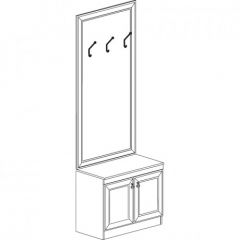 Шкаф для одежды открытый №620 Инна Денвер светлый в Лесном - lesnoy.mebel24.online | фото 3