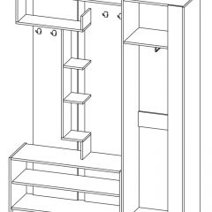 Прихожая Марица Модульная (ЯШ темный/ светлый) в Лесном - lesnoy.mebel24.online | фото 3