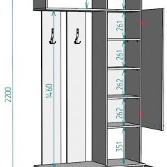 Прихожая с зеркалом V1_M в Лесном - lesnoy.mebel24.online | фото 2