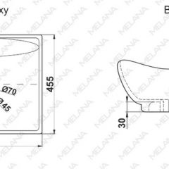 Раковина MELANA MLN-7211 в Лесном - lesnoy.mebel24.online | фото 2