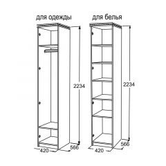 Шкаф 1-но дверный для одежды Ольга-13 в Лесном - lesnoy.mebel24.online | фото 2