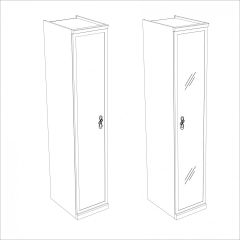 Шкаф 1-но ств с зеркалом Натали в Лесном - lesnoy.mebel24.online | фото