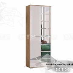 ФЛАЙ Шкаф 2-х створчатый ШК-04 (дуб сонома/белый) в Лесном - lesnoy.mebel24.online | фото 2