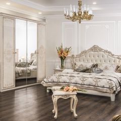 Шкаф 4-х створчатый (1+2+1) с Зеркалом "Патрисия" (крем) в Лесном - lesnoy.mebel24.online | фото 3