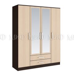 ФИЕСТА Шкаф для одежды 4-дверный (Дуб беленый/Венге) в Лесном - lesnoy.mebel24.online | фото