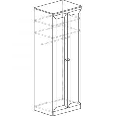Шкаф для одежды №609 "Инна" Денвер светлый (*без полок) в Лесном - lesnoy.mebel24.online | фото 4