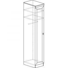 Шкаф для одежды №614 Инна Денвер темный в Лесном - lesnoy.mebel24.online | фото 3