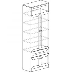 Шкаф для посуды №612 "Инна" Денвер светлый в Лесном - lesnoy.mebel24.online | фото 4