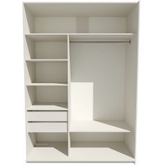 Шкаф-купе 1400 серии SOFT D6+D4+B2+PL2 (2 ящика+1штанга+1 полка) профиль «Капучино» в Лесном - lesnoy.mebel24.online | фото 2
