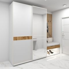 Шкаф-купе 1400 серии SOFT D6+D4+B2+PL2 (2 ящика+1штанга+1 полка) профиль «Капучино» в Лесном - lesnoy.mebel24.online | фото 4