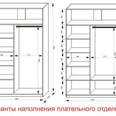 Шкаф-купе 1400 серии SOFT D8+D2+B2+PL4 (2 ящика+F обр.штанга) профиль «Графит» в Лесном - lesnoy.mebel24.online | фото 8