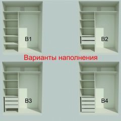 Шкаф-купе 1500 серии NEW CLASSIC K2+K2+B2+PL2(2 ящика+1 штанга+1 полка) профиль «Капучино» в Лесном - lesnoy.mebel24.online | фото 7