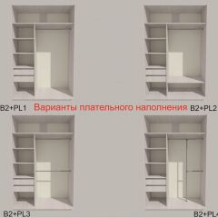 Шкаф-купе 1500 серии SILVER S3+S4+B2+PL4 (2 ящика+F обр.штанга) профиль «Серебро» в Лесном - lesnoy.mebel24.online | фото 6