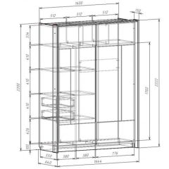 Шкаф-купе 1600 с плитой 22 мм ЛИБЕРТИ в Лесном - lesnoy.mebel24.online | фото 4