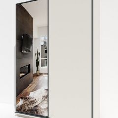 Шкаф-купе 1600 серии SOFT D1+D3+B2+PL1 (2 ящика+1штанга) профиль «Графит» в Лесном - lesnoy.mebel24.online | фото 2