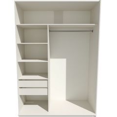 Шкаф-купе 1600 серии SOFT D1+D3+B2+PL1 (2 ящика+1штанга) профиль «Графит» в Лесном - lesnoy.mebel24.online | фото 3
