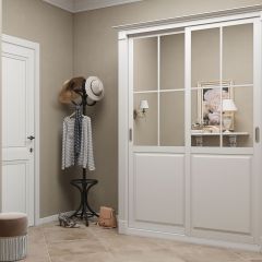 Шкаф-купе 1700 серии NEW CLASSIC K4+K4+B2+PL4 (2 ящика+F обр. штанга) профиль «Капучино» в Лесном - lesnoy.mebel24.online | фото
