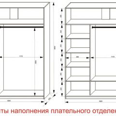 Шкаф-купе 1800 серии SOFT D6+D4+B2+PL2 (2 ящика+1штанга+1 полка) профиль «Капучино» в Лесном - lesnoy.mebel24.online | фото 8