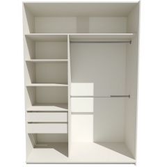 Шкаф-купе 1800 серии SOFT D6+D6+B2+PL3 (2 ящика+2штанги) профиль «Капучино» в Лесном - lesnoy.mebel24.online | фото 2
