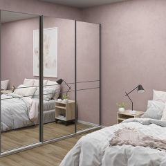 Шкаф-купе 2100 серии SOFT D4+D4+D4+B22+PL1 (по 2 ящика лев/прав+1штанга) профиль «Графит» в Лесном - lesnoy.mebel24.online | фото