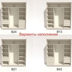 Шкаф-купе 2100 серии SOFT D5+D4+D5+B22+PL3 (по 2 ящика лев/прав+2штанги) профиль «Графит» в Лесном - lesnoy.mebel24.online | фото 6
