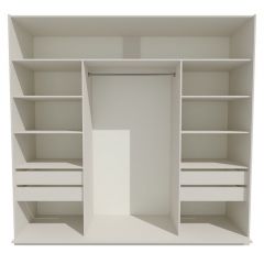 Шкаф-купе 2400 серии SOFT D4+D4+D4+B22+PL1 (по 2 ящика лев/прав+1штанга) профиль «Графит» в Лесном - lesnoy.mebel24.online | фото 2