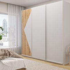 Шкаф-купе 2400 серии SOFT D7+D3+D3+B22+PL4 (по 2 ящика лев/прав+2штанги) профиль «Капучино» в Лесном - lesnoy.mebel24.online | фото 5