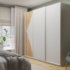 Шкаф-купе 2400 серии SOFT D7+D3+D3+B22+PL4 (по 2 ящика лев/прав+2штанги) профиль «Капучино» в Лесном - lesnoy.mebel24.online | фото