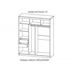 АЛЬЯНС 18 Шкаф-купе + комплект зеркал №4 в Лесном - lesnoy.mebel24.online | фото 3