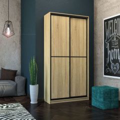 Шкаф-купе Лофт 1200 Шк12-60 (Дуб Сонома) в Лесном - lesnoy.mebel24.online | фото