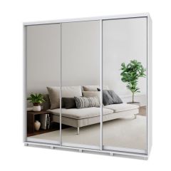 МАРТИН Шкаф-купе с зеркалами Анкор светлый (2200*450) М423 в Лесном - lesnoy.mebel24.online | фото