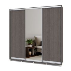 МАРТИН Шкаф-купе с зеркалом Анкор темный (2200*450) М422 в Лесном - lesnoy.mebel24.online | фото