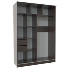 Шкаф-купе ПШ-2.9 1500 Фасад СТРЕЛКА (Венге/ДУБ МОЛОЧНЫЙ стрелка чер) в Лесном - lesnoy.mebel24.online | фото 2