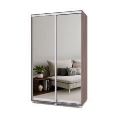 РОЛАНД Шкаф-купе с зеркалами Шимо темный (450*1300) Р433 в Лесном - lesnoy.mebel24.online | фото