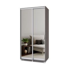 РОЛАНД Шкаф-купе с зеркалами Анкор темный (450*1100) Р413 в Лесном - lesnoy.mebel24.online | фото 2