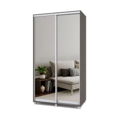 РОЛАНД Шкаф-купе с зеркалами Анкор темный (450*1200) Р423 в Лесном - lesnoy.mebel24.online | фото 2