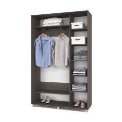 РОЛАНД Шкаф-купе с зеркалами Анкор темный (450*1400) Р443 в Лесном - lesnoy.mebel24.online | фото 3
