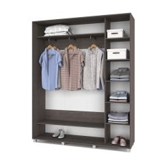 РОЛАНД Шкаф-купе с зеркалами Анкор темный (450*1800) Р483 в Лесном - lesnoy.mebel24.online | фото 2