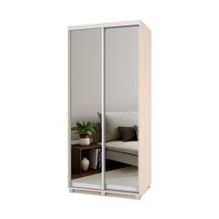 РОЛАНД Шкаф-купе с зеркалами Млечный дуб (450*1000) Р403 в Лесном - lesnoy.mebel24.online | фото