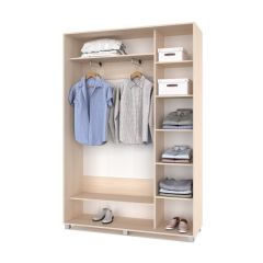 РОЛАНД Шкаф-купе с зеркалами Млечный дуб (450*1500) Р453 в Лесном - lesnoy.mebel24.online | фото 2