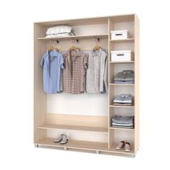 РОЛАНД Шкаф-купе с зеркалами Млечный дуб (450*1800) Р483 в Лесном - lesnoy.mebel24.online | фото 2