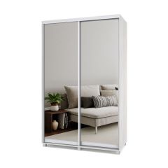 РОЛАНД Шкаф-купе с зеркалами Шимо светлый (450*1400) Р443 в Лесном - lesnoy.mebel24.online | фото