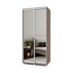 РОЛАНД Шкаф-купе с зеркалами Шимо темный (450*1000) Р403 в Лесном - lesnoy.mebel24.online | фото