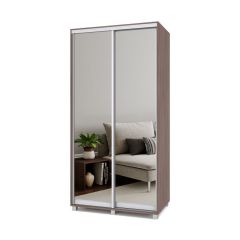РОЛАНД Шкаф-купе с зеркалами Шимо темный (450*1100) Р413 в Лесном - lesnoy.mebel24.online | фото 2