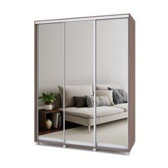 РОЛАНД Шкаф-купе с зеркалами Шимо темный (450*1700) Р473 в Лесном - lesnoy.mebel24.online | фото