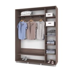 РОЛАНД Шкаф-купе с зеркалами Шимо темный (450*1700) Р473 в Лесном - lesnoy.mebel24.online | фото 2