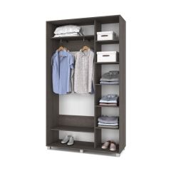 РОЛАНД Шкаф-купе с зеркалом Анкор темный (450*1300) Р432 в Лесном - lesnoy.mebel24.online | фото 3