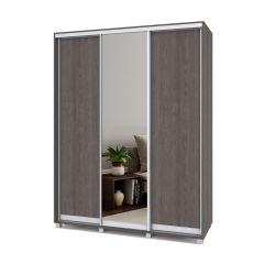 РОЛАНД Шкаф-купе с зеркалом Анкор темный (450*1700) Р472 в Лесном - lesnoy.mebel24.online | фото 2